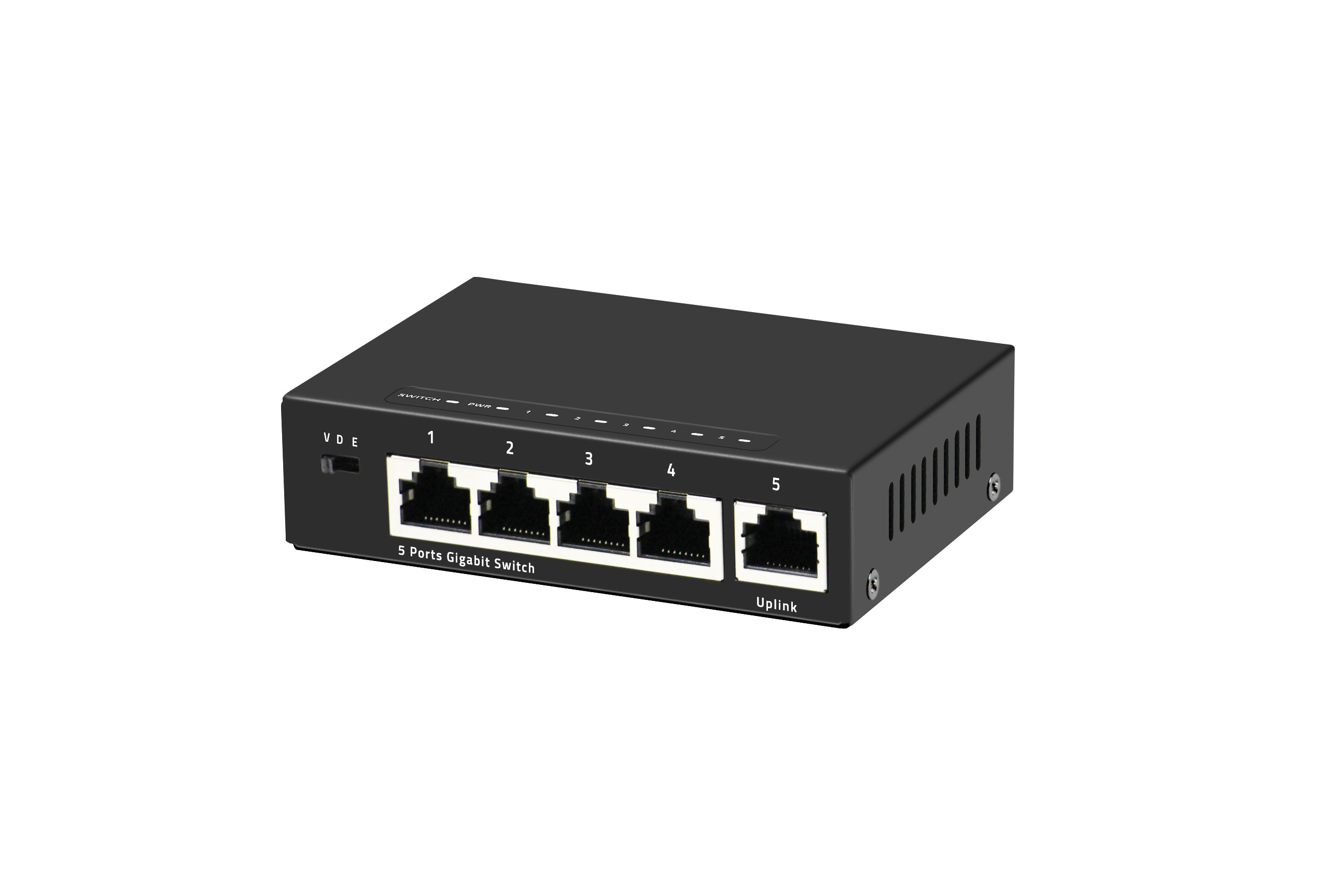 DC 5V 5 Port Industrial Ethernet Switch 10Gbps Stable For School