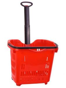 China Multi - Funtional Plastic Shopping Basket With Wheels wholesale