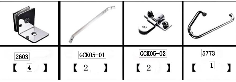 Surface Smooth Shower Glass Hardware Easy Installation Shower Door Fittings