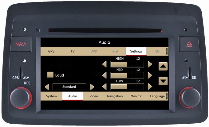 Ouchuangbo autoradio DVD GPS for Fiat Panda(2004 onward) with steering wheel control mp3