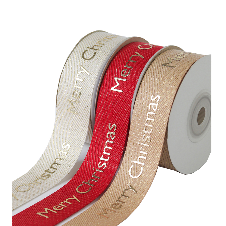 Customized Design Gift Packing Ribbon 2MM Width Grosgrain Fabric Type