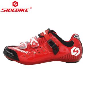 China Red Lock Pedal Road Bike Cycling Shoes Red And Black Color Slip Resistance wholesale