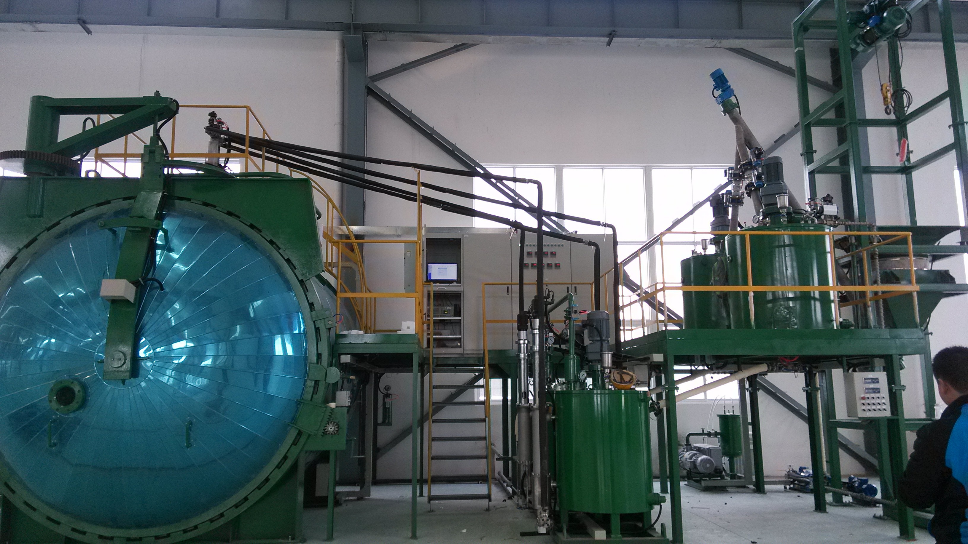 Epoxy Resin Hardener Vacuum Casting Plant Combo System Pouring Process Static Mixing System