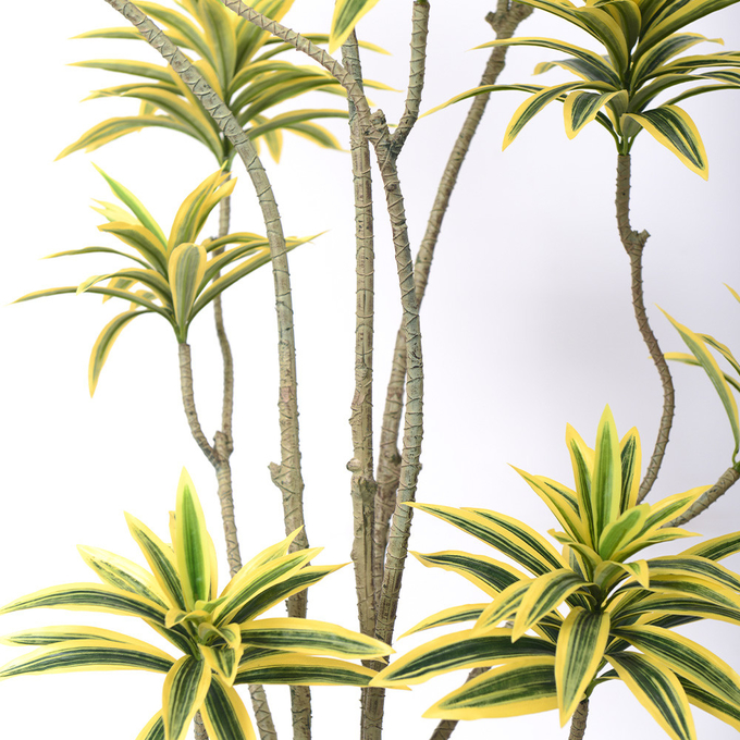 Artificial special-shaped dracaena Reflexa tree green home deco hotel office potted tree