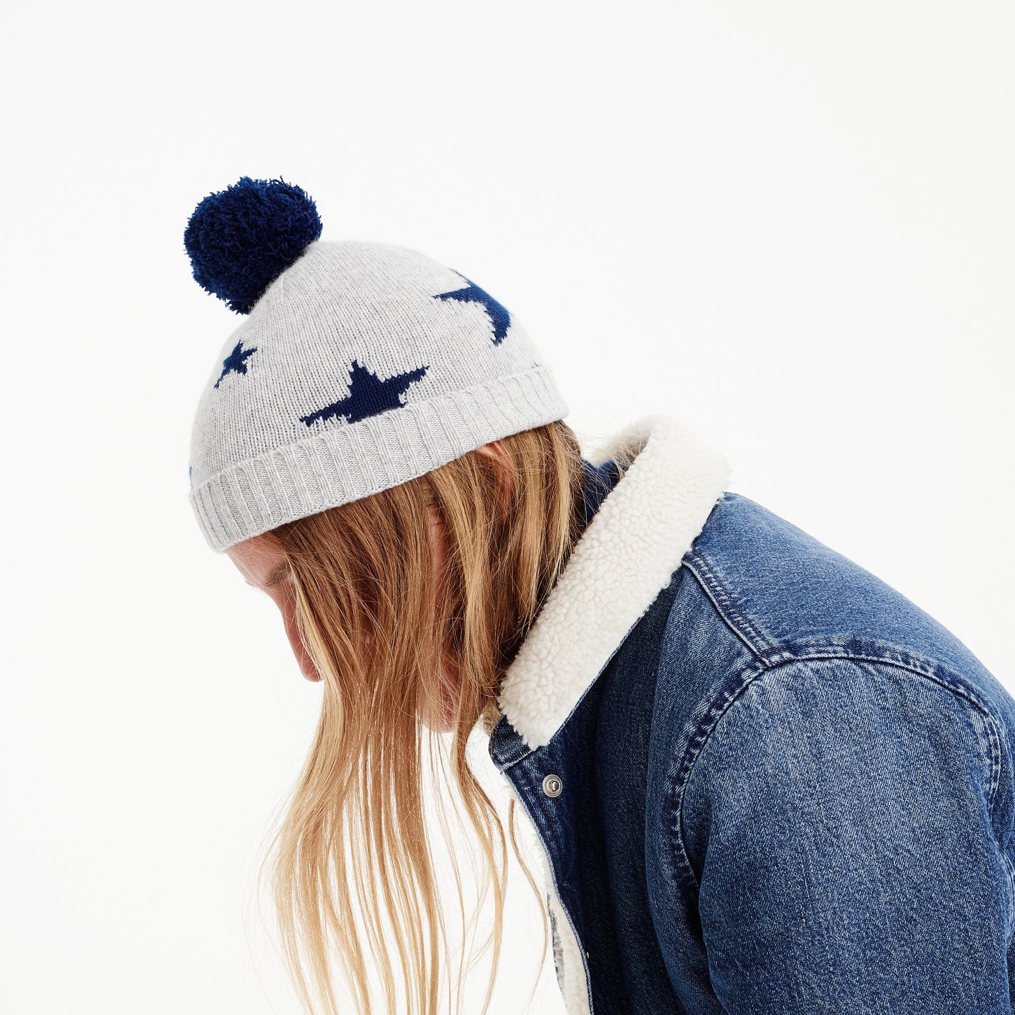 Thick Winter Womens Knit Beanie Hats , Stylish Cool Knit Hat With Pom Pom