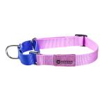 Pink Orange Nylon Rope Dog Collar With Buckle Adjustable Buffered