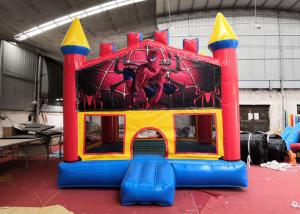 China Indoor Spiderman Inflatable Bounce House Four Suture Suture Technology wholesale