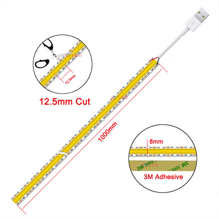 USB Powered 5V LED Strip Light External Waterproof LED Strip Lighting