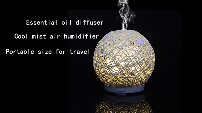 Ball Net Design Rattan Essential Oil Diffuser Ultrasonic Air Humidifier