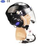 Black Aviation helmet high quality aircraft helmet light fly helmet for sale