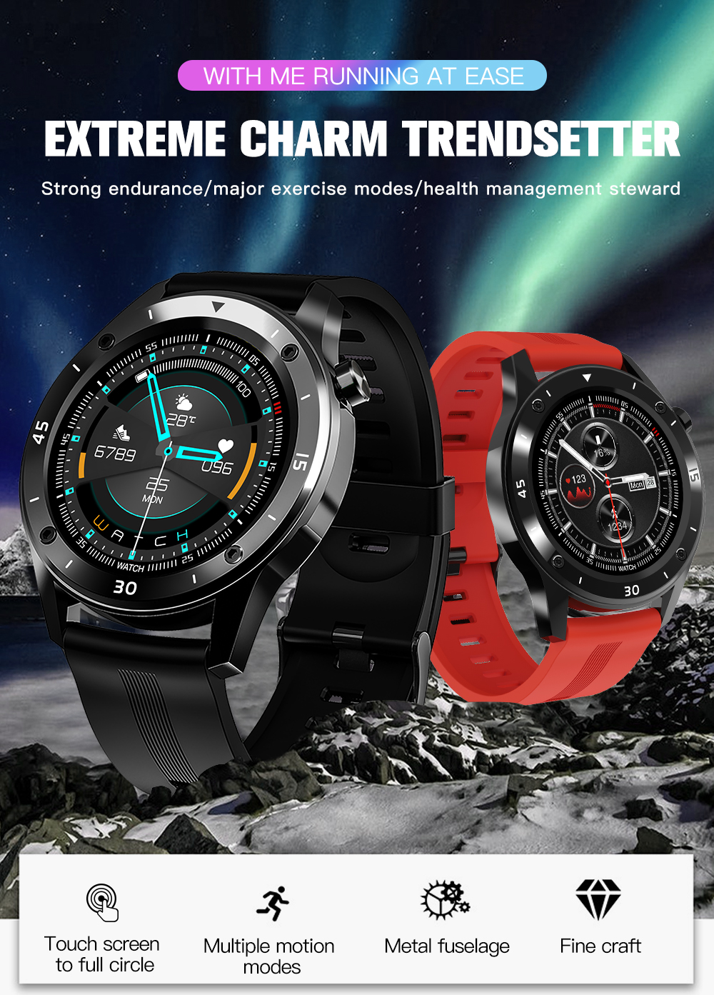 NFC F20 Classic Minimalist Watches Heart Rate Sedentary Reminder Monitor Relojes Inteligentes