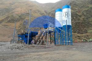 China HZS50 Fixed Precast Concrete Batching Plant, Portable Concrete Mixing Station wholesale