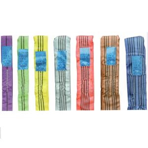 China Strength 7000 Lbs Polyester Webbing Slings 2 Meter Length for Lifting/Towing/Cargo Control wholesale
