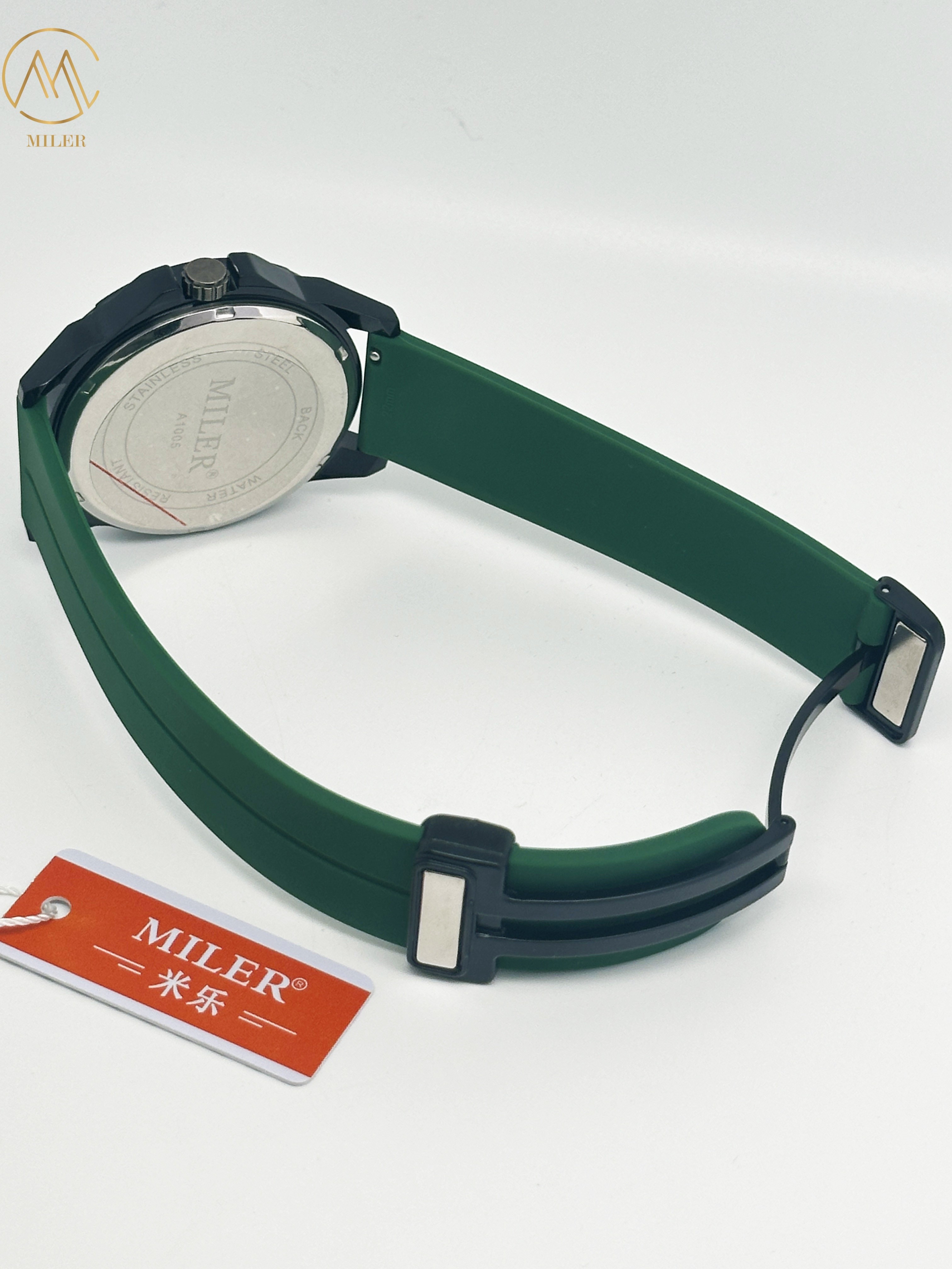 Miler 1005 30M Life Waterproof Sports Chronograph Watches Men's Quartz Watch Silicone Strap Luxury Fashion Wristwatch