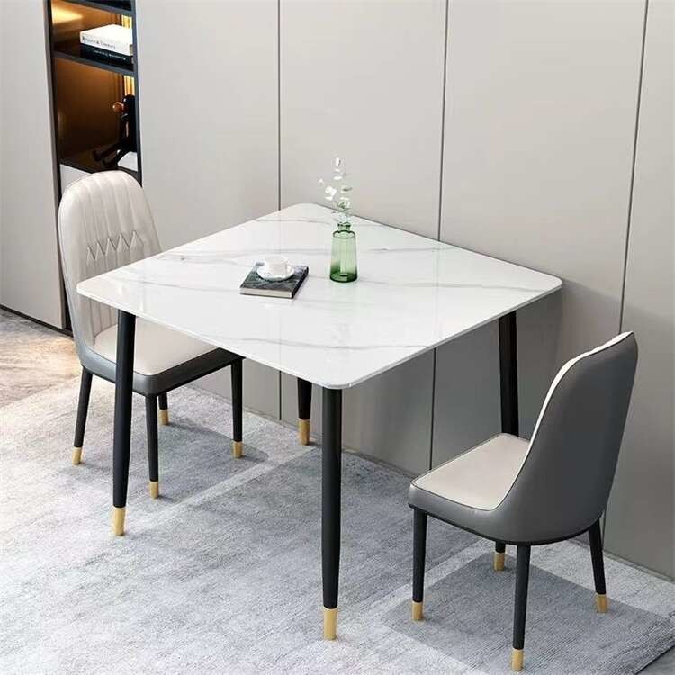 Dining Table Set With Sintered Stone Table Top marble Dining Tables And Chairs Set