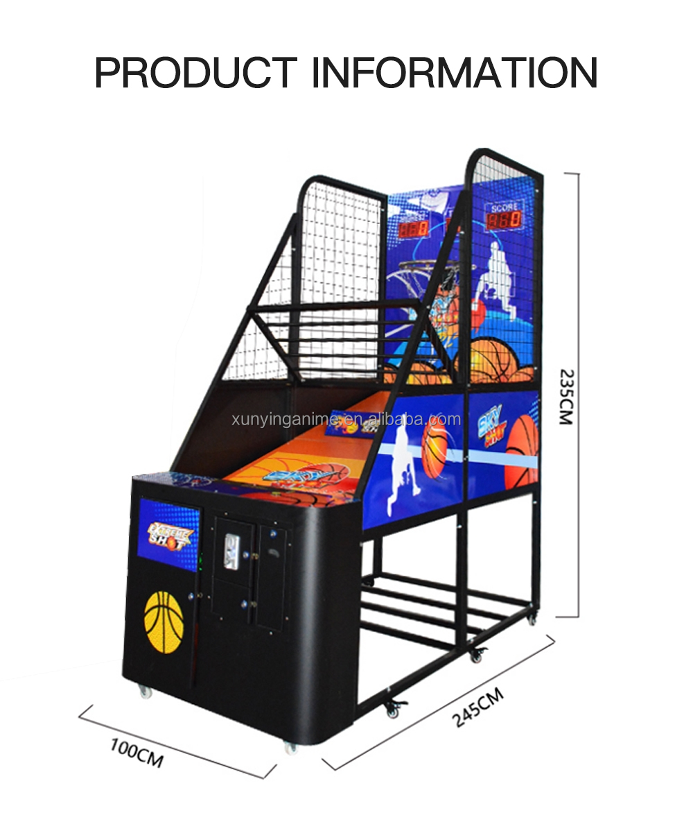 Mini Coin Operated Arcade Basketball Machine For Amusement Game Center