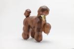 Large Painted Wood Dog Sculpture Harmless Ornaments Crafts