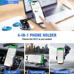 Adjustable Car Dashboard Phone Mount 360 Rotation 3.8inch width