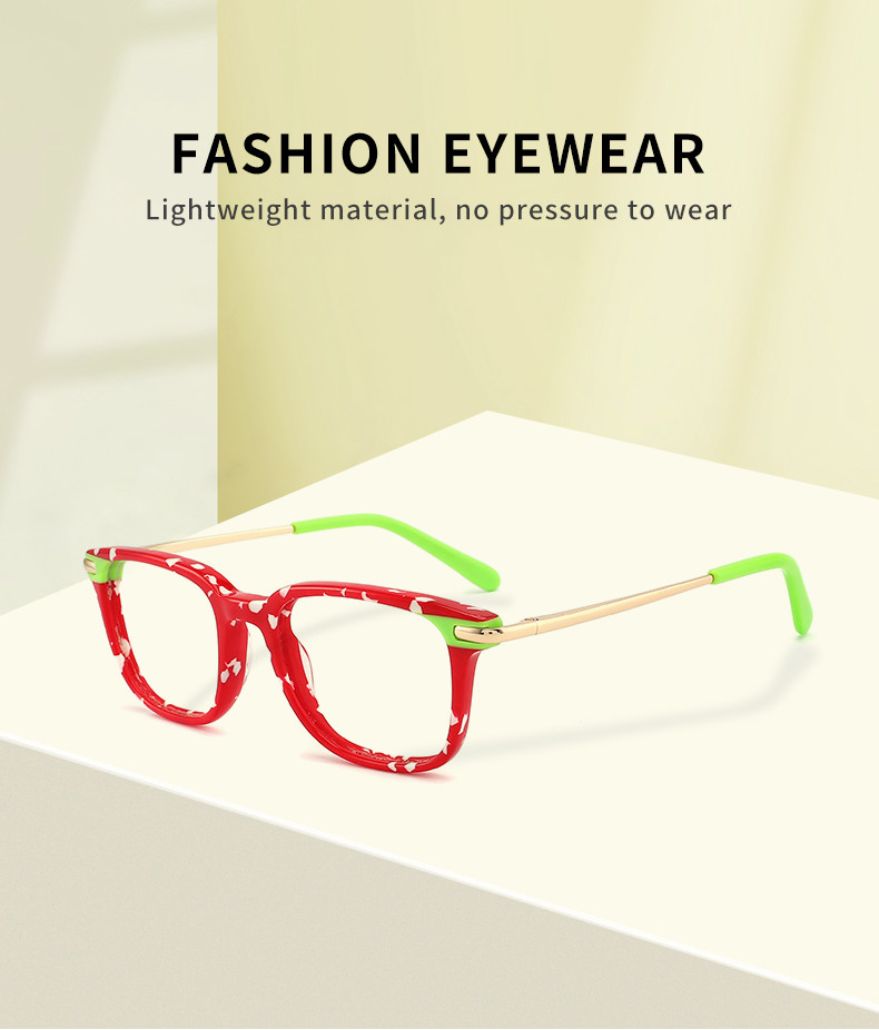 CE certification Children Eye Glasses Lightweight , Square Acetate Glasses Frame