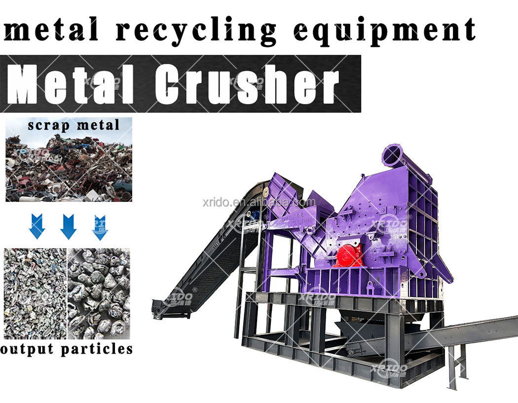 Multifunctional Waste Paint Bucket Shredder Scrap Steel Engine Shredder Machine