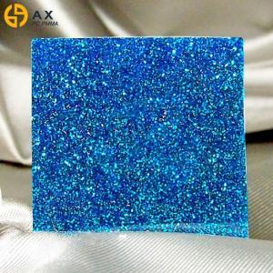 China Lake Blue PMMA 2mm Glitter Acrylic Sheet wholesale