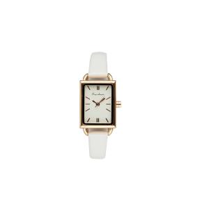 China Square Quartz Leather Watch Fashionable White Waterproof Quartz Watch wholesale