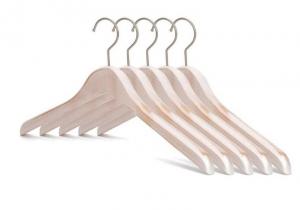 China White Washed Wooden Coat Hanger For Brand on sale