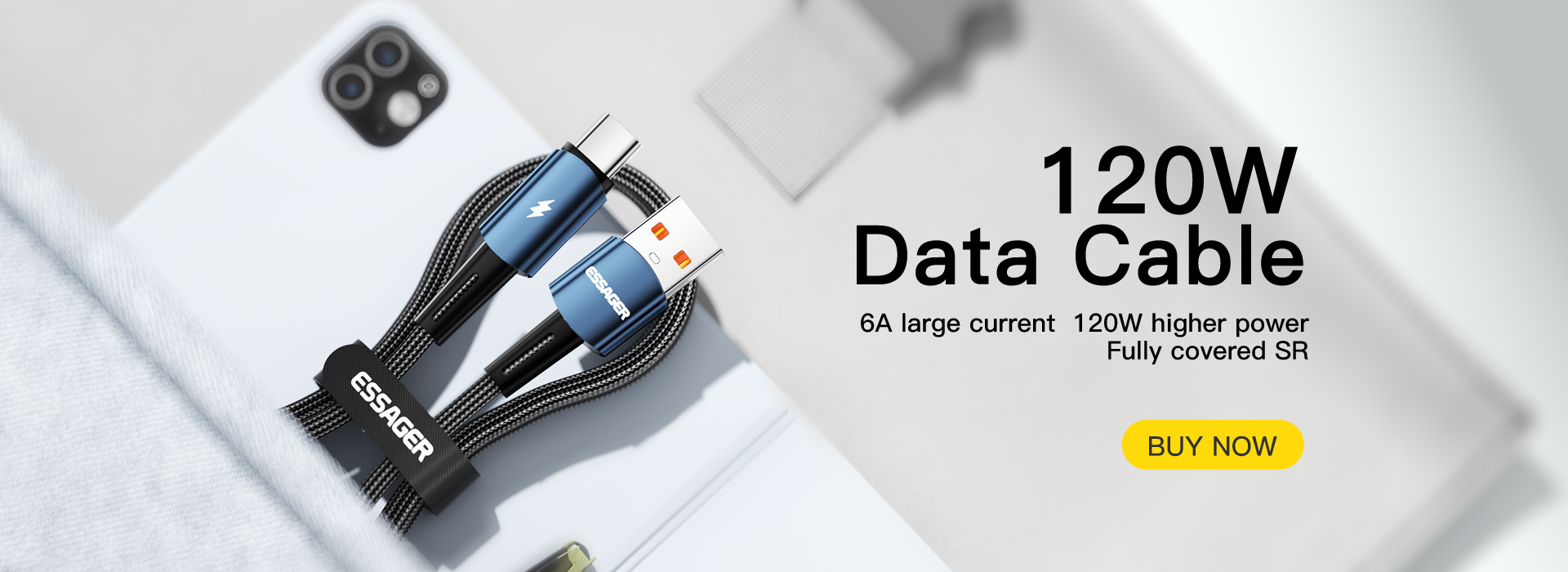 Sunset USB to Type C Cable 120W Quick Charge Type C Data Cable 6A