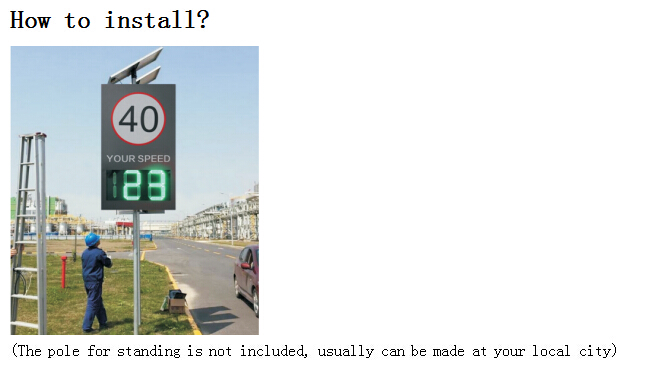 RF Solar Powered Radar Speed Limit Sign Highway City Road Vms Led Display Variable Road Signs