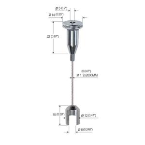 China OEM Acoustic Panel Hanging System Up Adjustable 2000mm Length YW86004 wholesale