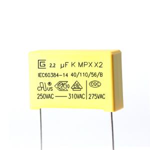 China 2.2uf 185K 225VAC Metallized Polypropylene Film Capacitor 2.2 Uf wholesale