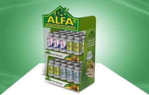 China Vitamin Heathcare Products Green Cardboard Countertop Displays Custom wholesale