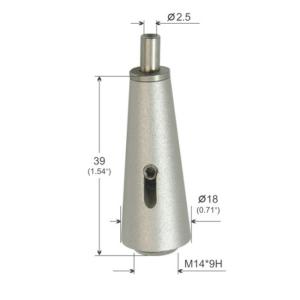 China M14*9H Male Thread Satin Silver Surface Aircraft Cable Grippers YW86058 wholesale