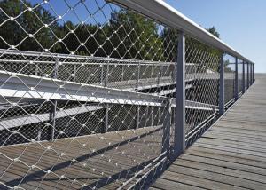 China Decorative Wire Rope Mesh Fence , Outdoor Fashion 2.0 mm X Tend Wire Net Mesh wholesale