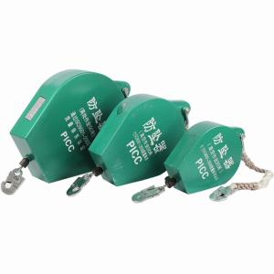 China 1T Retractable Fall Arrester 10m Wire Rope Body Harness wholesale