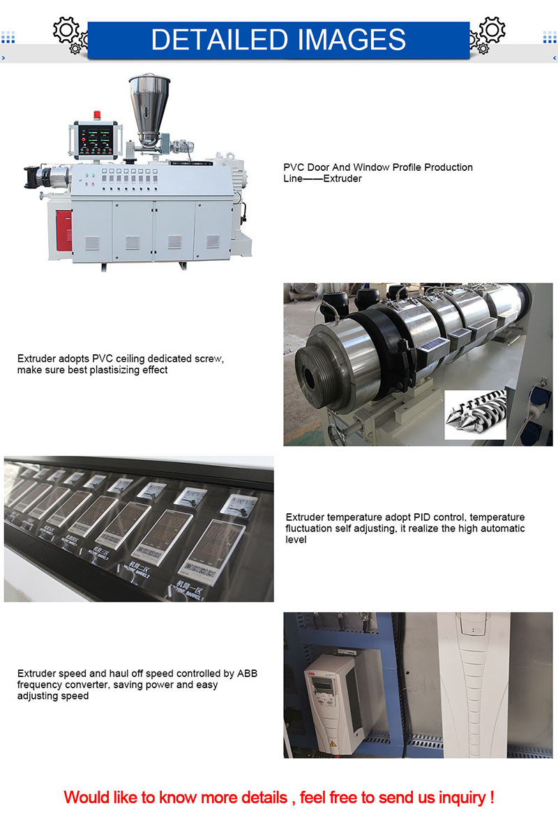 110Kw PE WPC Profile Extrusion Line Making Machine Plastic Wastage Wood Plastic Composite Machine