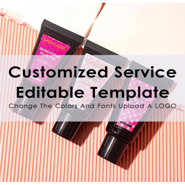 DIY Nails Made Easy with Clear UV Gel and Crystal Rhinestone Glue Custom Logo Included