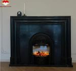 Modern Black Marble Fireplace for Villa Living Room Decoration in European Style