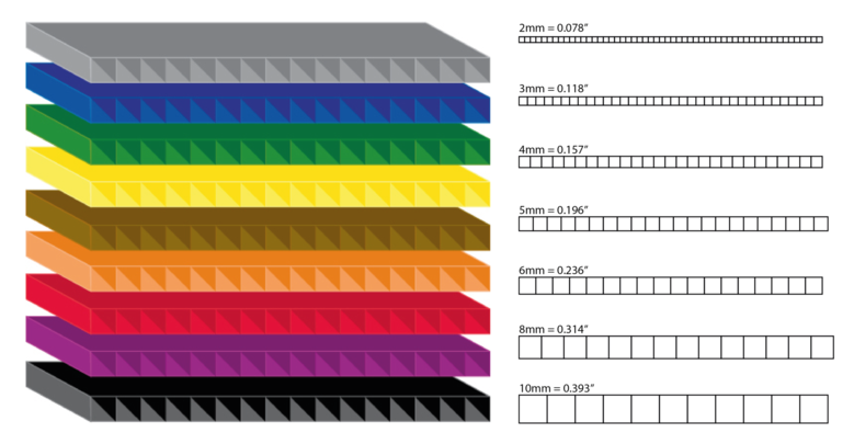 A4 Nuc Asparagus Corrugated Plastic Sheet Box With UV Coating