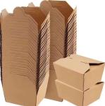1200ml Kraft Paper Box Disposable chicken Take Away Paper Salad Dessert Paper