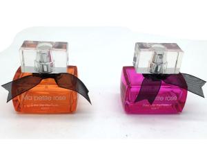 China Custom Empty Spray Glass Scent Bottle , Stylish Unique Crystal Perfume Bottle 30ml 50ml wholesale