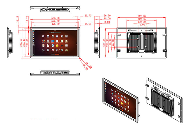 21.5-Inch Large Linux Monitor for Smart City Applications and Industrial Dashboards