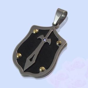 China 316L Stainless Steel Rectangle Square Shaped Necklace Pendant LPS0147-1 wholesale