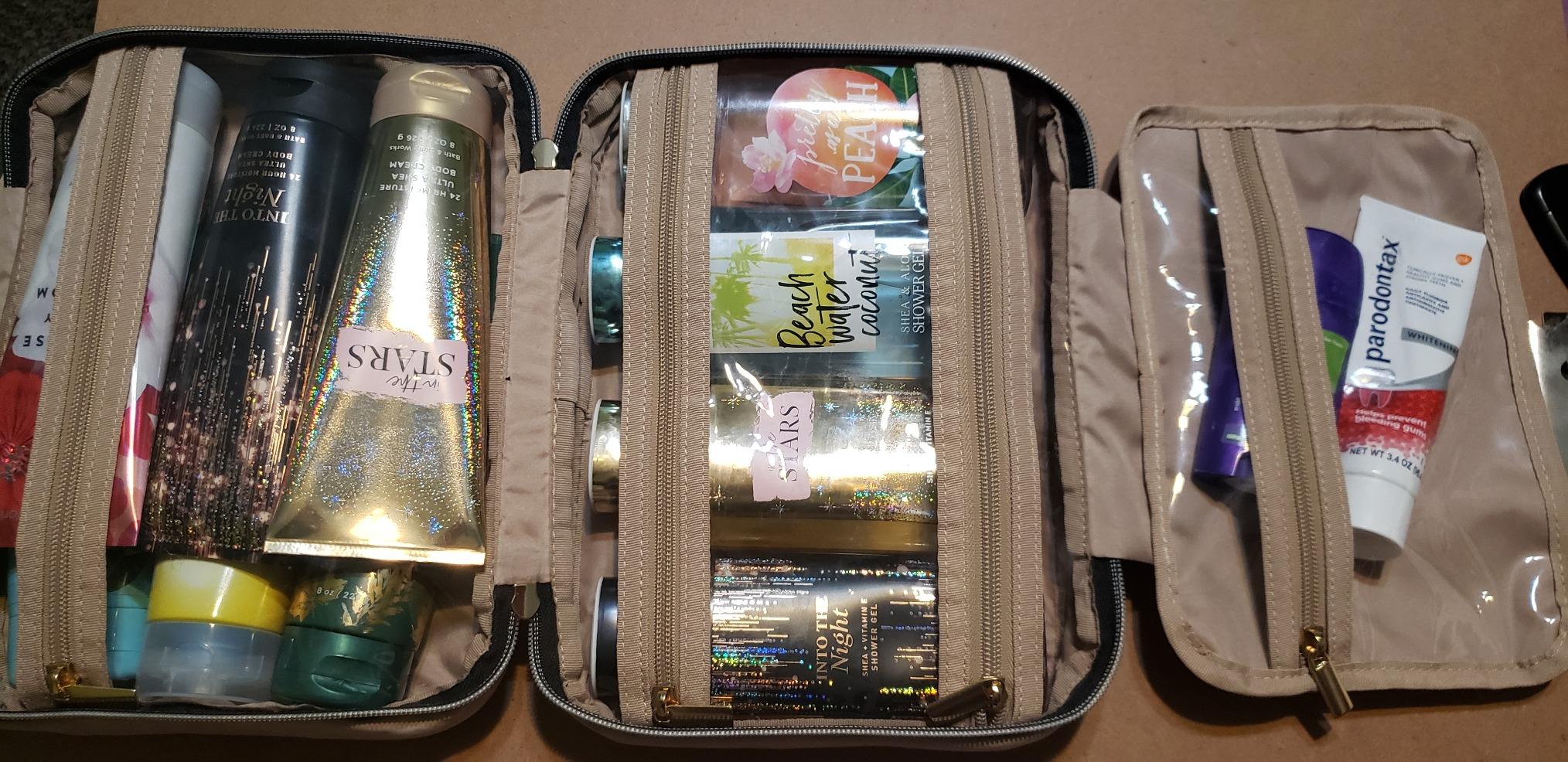 Travel Makeup And Toiletry Bag Organizer Hanging Hook Water Resistant 12x9x4"