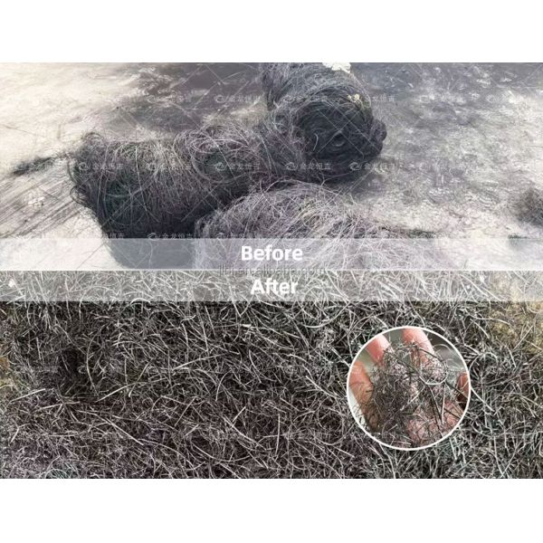 Automatic Steel Wire Shredder with Tungsten Steel Blade and ≥98% Recovery Rate for Tire Wire Recycling