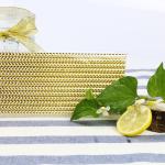 Gold foil pattern FDA Certificate Biodegradable Paper Straws Food-grade
