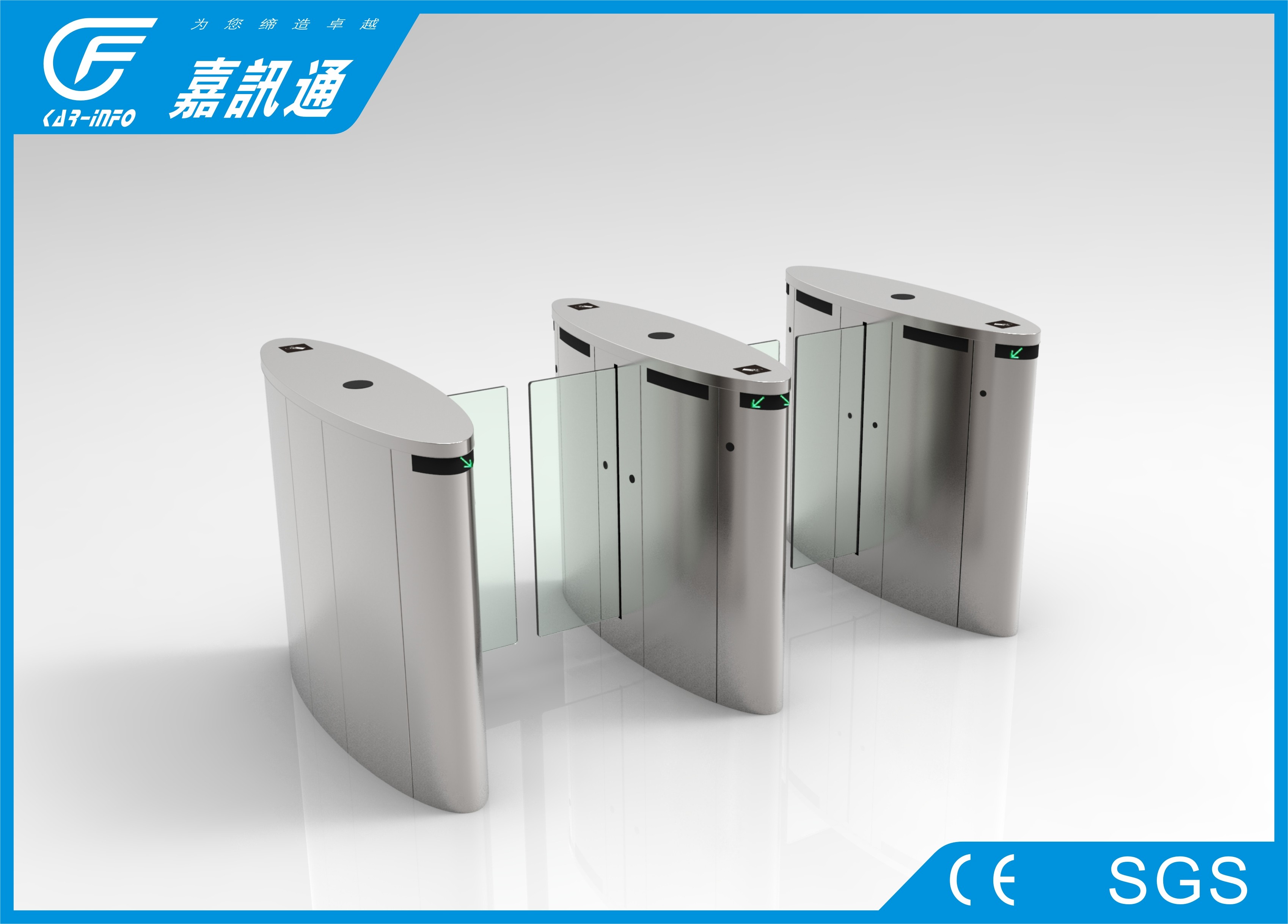 Adjustable Half Height Turnstile Sliding Speed Gate Stainless Steel For Swimming Pool