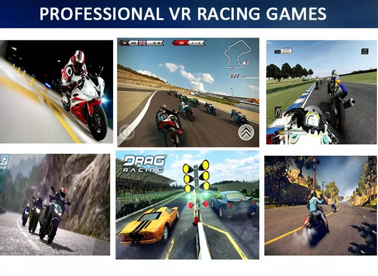 Virtual Reality Simulation Rides VR Motorcycle Simulator For Shopping Mall