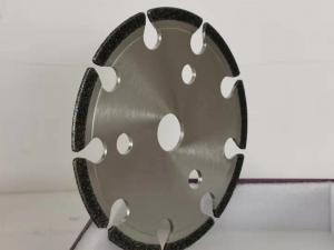 China 145*3*22.2*2.4*7.5 Dinasaw CBN Cyclone Grinding Wheel Electroplated CBN Sharpen Wheel With Slots For Chain Saw wholesale