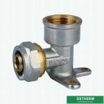 Female Wall Plated Threaded Elbow Fittings Compression Brass Fittings Screw